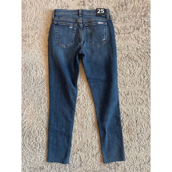 Joe’s NWT Distressed Raw Hem Skinny Crop Jeans Sz. 25 - Picture 4 of 12